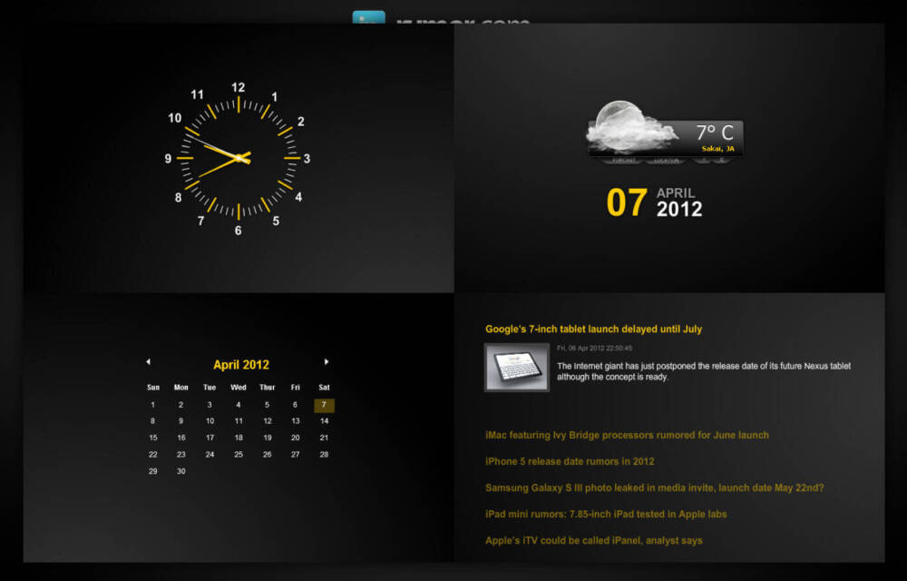 時計やカレンダー 天気がカッコ良いスクリーンセーバ Inrumor シックでオシャレなデザインです Pcあれこれ探索