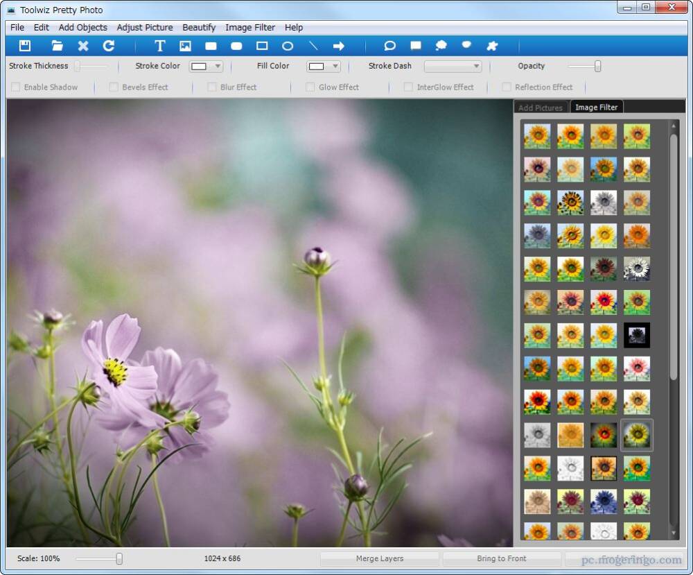 多くのエフェクト搭載 コラージュ写真や画像加工が出来るフリーソフト Pretty Photo Pcあれこれ探索