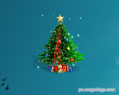 クリスマスイブ デスクトップにクリスマスツリーを設置できるフリー
