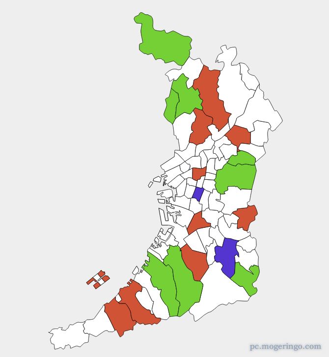 活用できる 日本地図 世界地図 市町村地図に色を塗れるwebサービス 日本白地図ぬりぬり Pcあれこれ探索