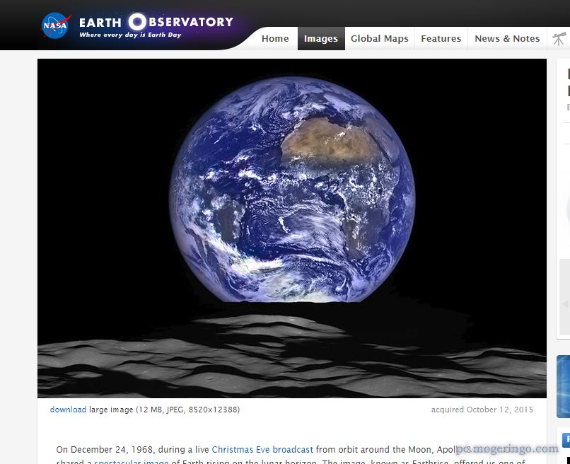 美しすぎる地球 月から見た地球の高解像度な写真をダウンロードでき