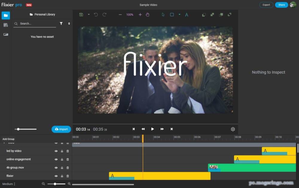 Web上で動画編集 特殊効果や文字入れ タイムラインなど動画編集ができるwebサービス Flixier Pcあれこれ探索