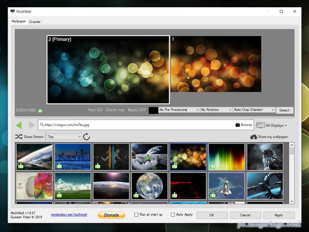 こりゃ便利 マルチモニター環境でも壁紙を綺麗に表示 個別表示も可能なフリーソフト Multiwall Pcあれこれ探索