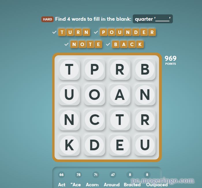 4×4のマスから英単語を見つけ出す簡単そうで難しいパズルゲーム 『WORDSHAKE』