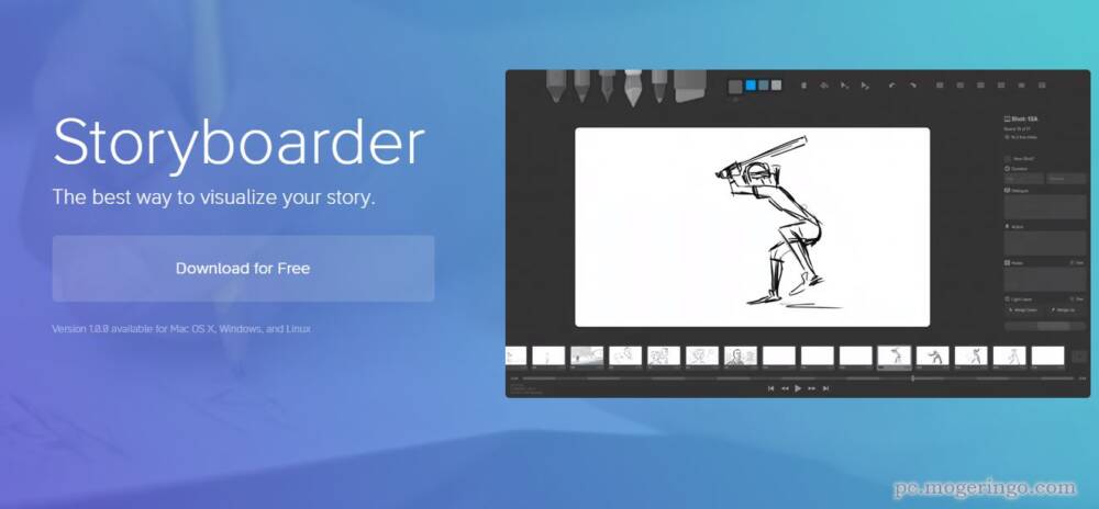 ストーリーを簡単に可視化できるストーリーボードを作成できる無料ソフト 『Storyboarder』