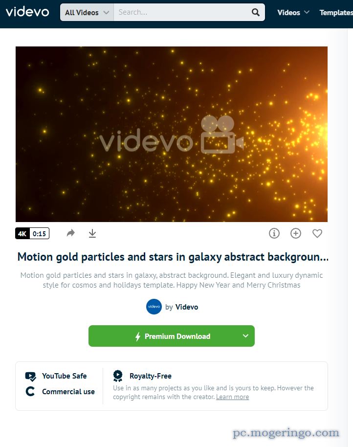 商用利用も可能な高品質な動画素材を配布しているWebサービス 『Videvo』