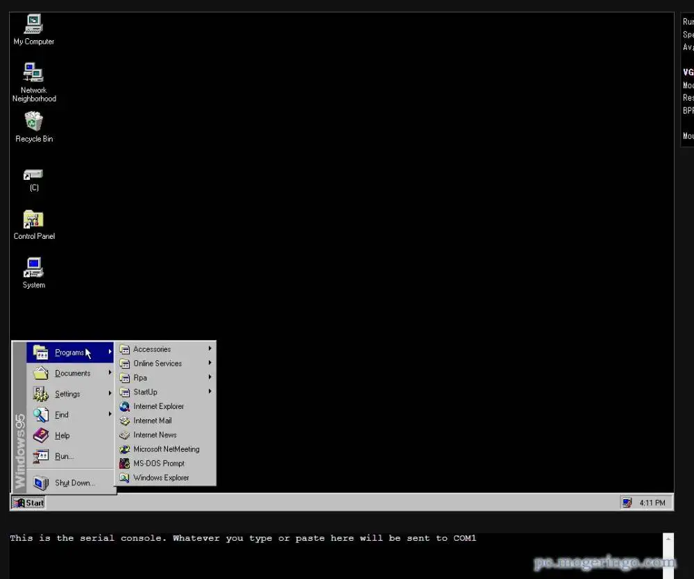 パソコンのＷｉｎｄｏｗｓ９５用 ソフトです。 Webブラウザ上でWindows95など懐かしいOSを体験できるWeb