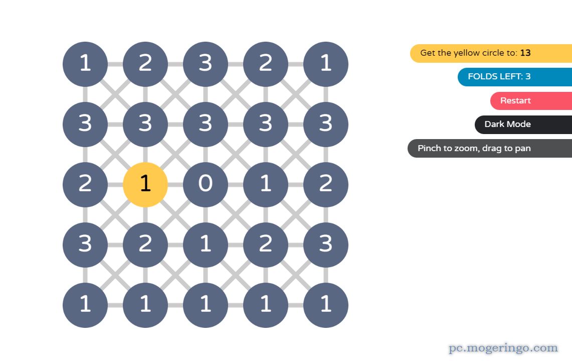 パタパタ折りたたんで数字を作り出すブラウザ上で遊べるパズルゲーム 『Foldoku』