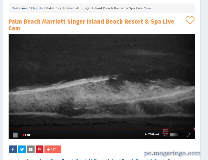 アメリカのビーチのライブ映像を楽しめるWebサービス 『Live Beaches』