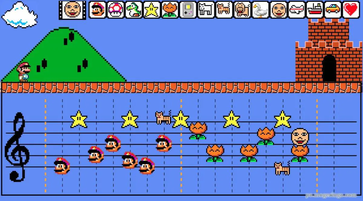 マリオペイントの作曲をブラウザで無料で遊べるWebサービス 『mecca』