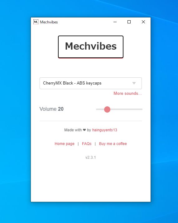 メカニカルキーボード音を楽しめる面白いソフト 『mechvibes』