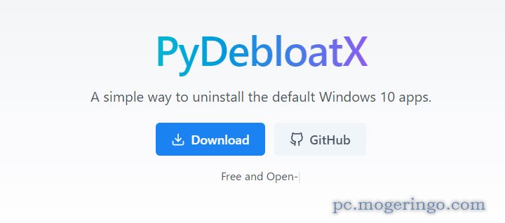 Windows10の標準アプリを一括でアンインストールできるソフト 『PyDebloatX』