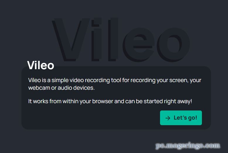 アカウント・インストール不要!! デスクトップやWebカメラを録画できるWebアプリ『Vileo Recorder』