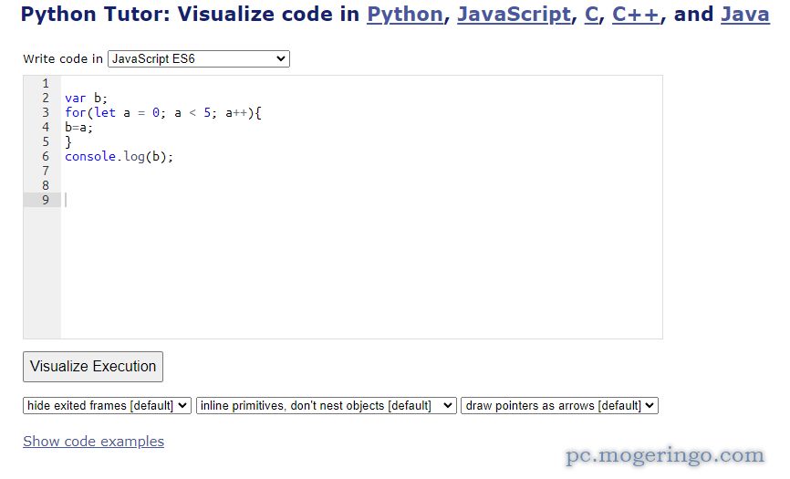 PythonやJavaScriptなどプログラムを1行ずつ実行して学習が捗るWebサービス 『Python Tutor code visualizer』