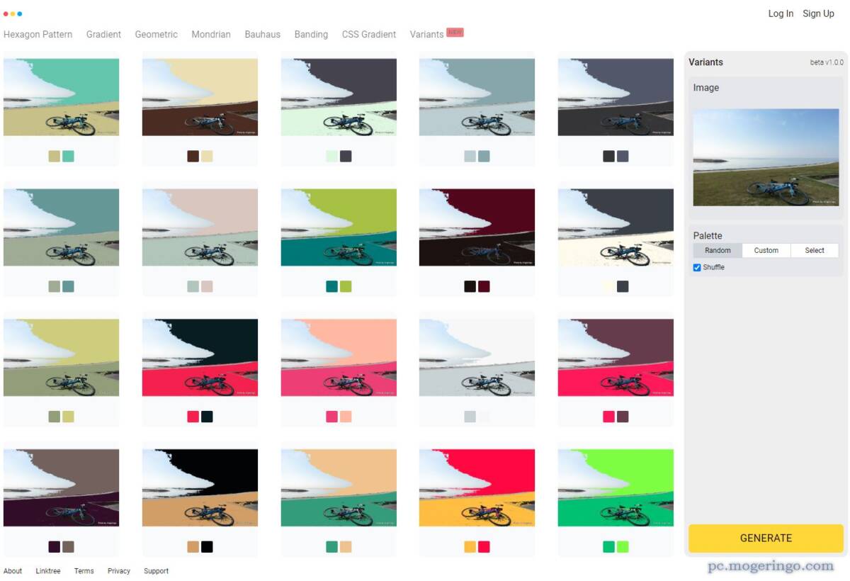 アップロードした画像を様々なカラーバリエーションで自動生成するWebサービス 『Variants Tool』