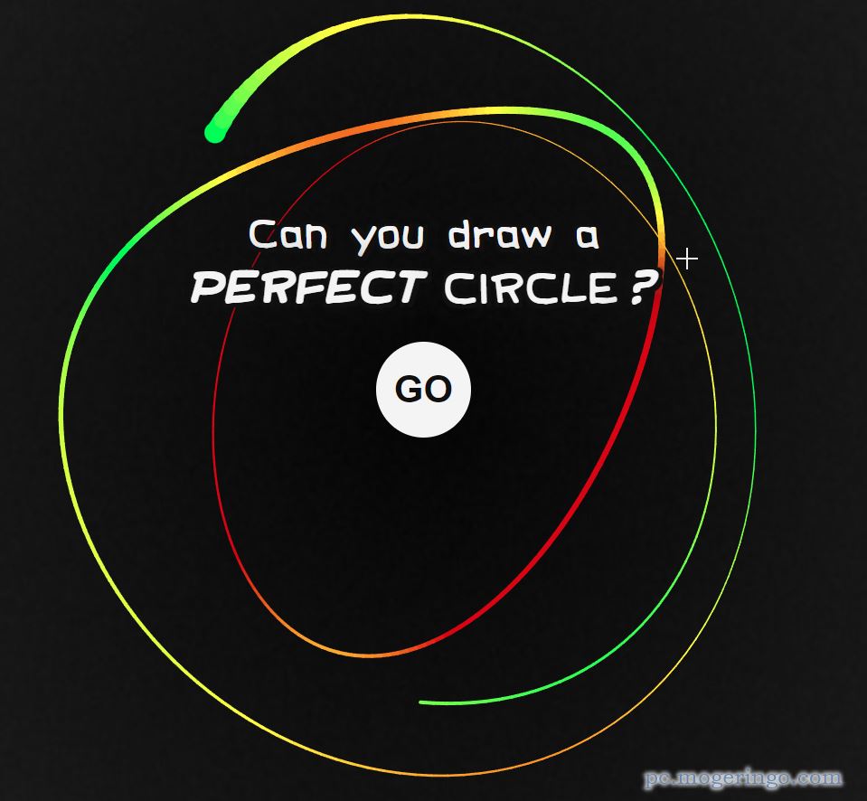 ハマる!! パーフェクトな円を描くだけのWebゲーム 『Draw a Perfect Circle』