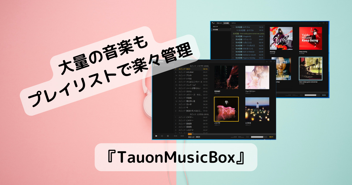 大量の音楽ファイルもプレイリストで管理しやすい音楽プレイヤー 『TauonMusicBox』