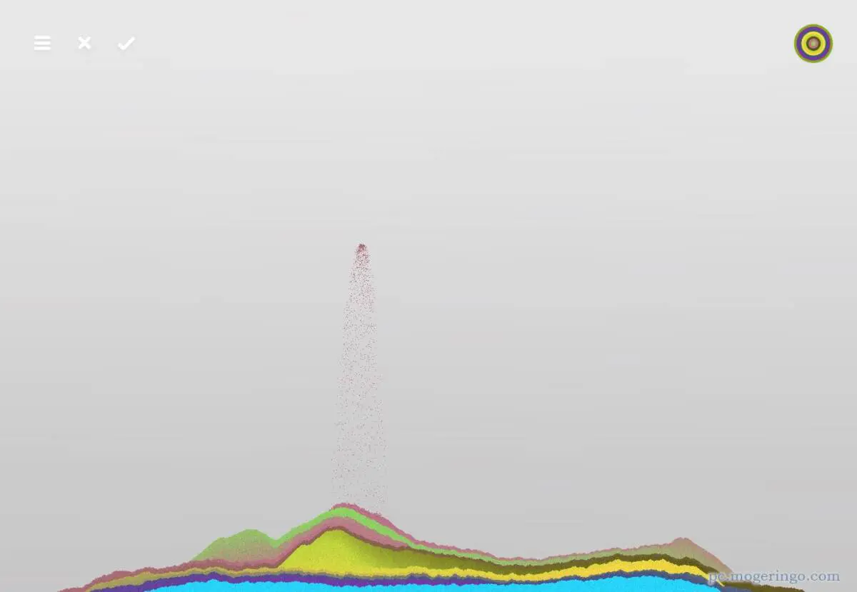 ボーっと砂を落として遊べる、アートが描けるWebサービス 『Thisissand』