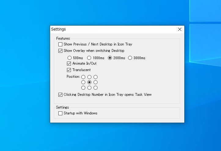 Windows標準の仮想デスクトップを機能拡張してくれるソフト 『Windows Virtual Desktop Helper』