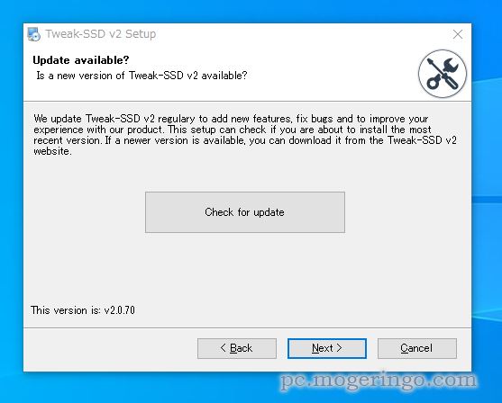 SSDに最適化してPCのパフォーマンスを向上させるソフト 『Tweak-SSD V2』