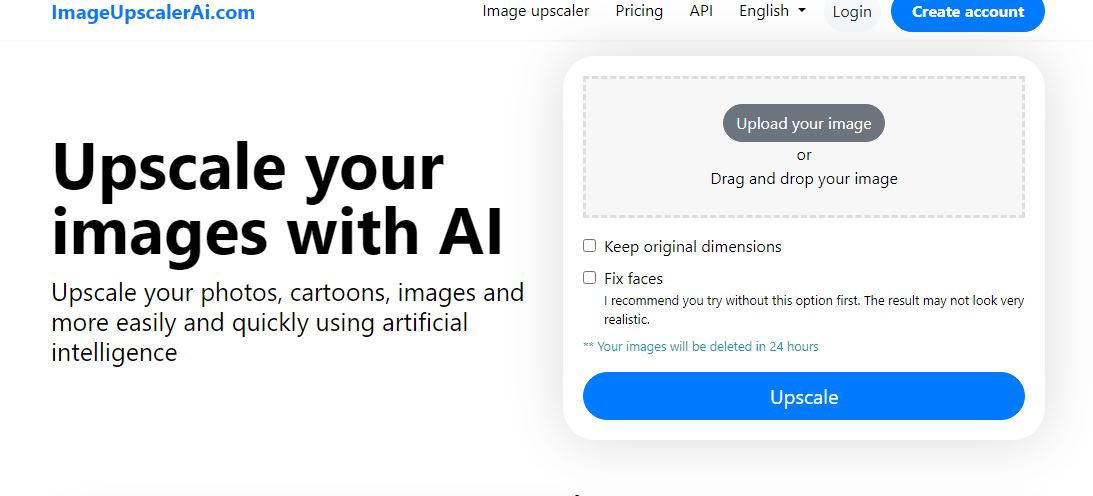 画像アップロードで高解像度にするAI活用Webサービス 『ImageUpscalerAI』