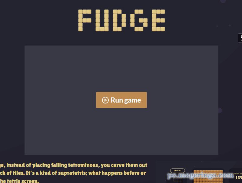 逆テトリス!! お題のブロックを落としていくパズルゲーム 『Fudge』