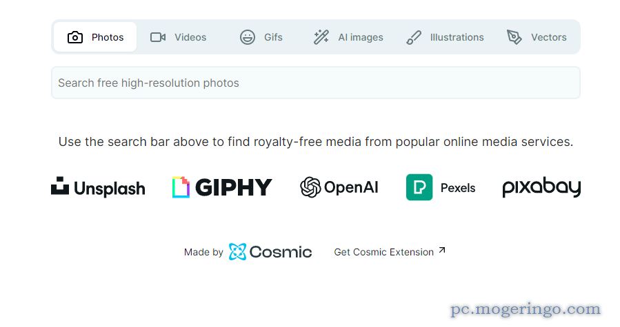 ロイヤルフリーな写真や動画を高速に横断検索、AI画像生成もできるWebサービス 『Cosmic Media』