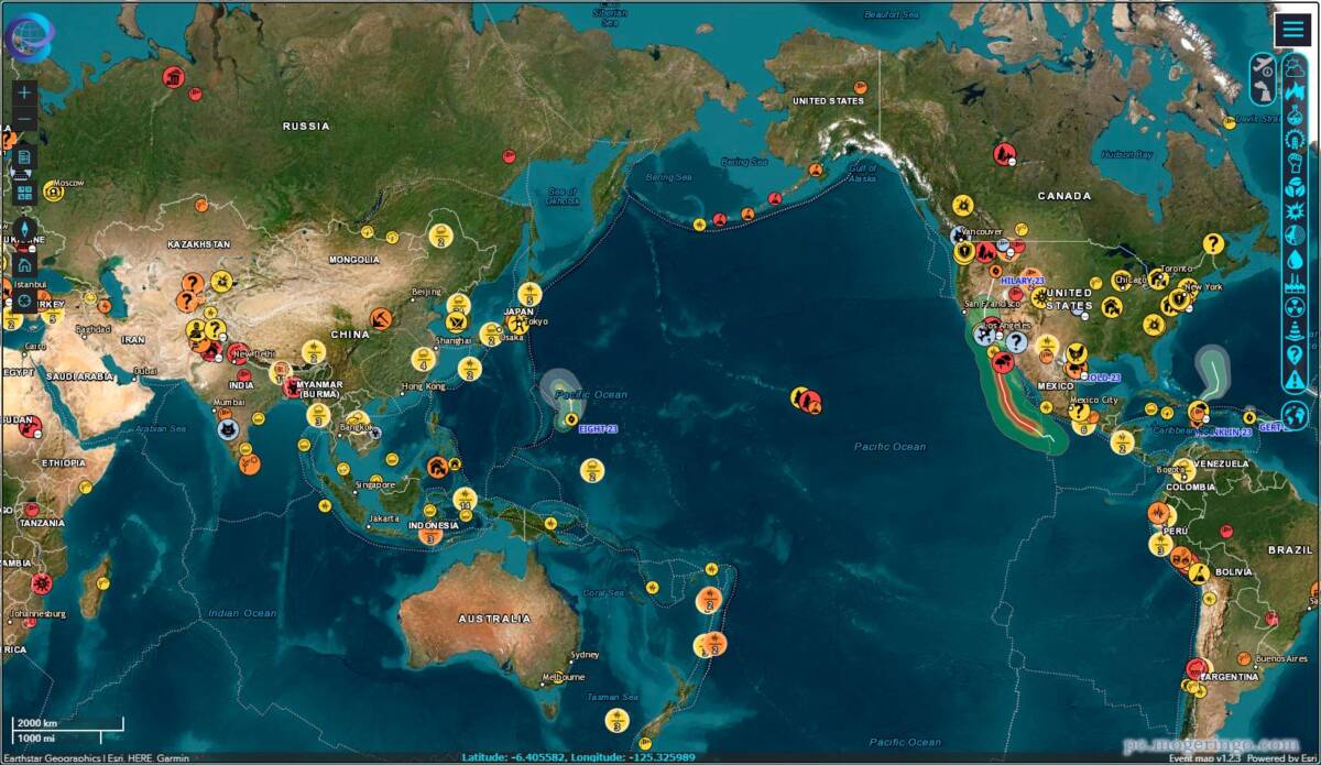 世界中の災害、緊急を地図に表示するWebサービス 『Emergency and Disaster Information Service』