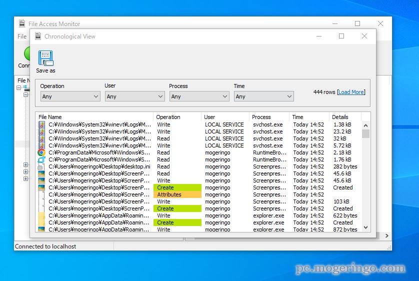 ファイル単位でユーザーやプロセスのファイル操作を確認できるソフト 『SoftPerfect File Access Monitor』