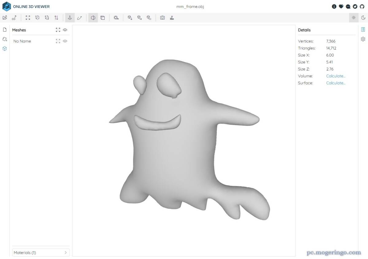 ブラウザでobjや3dsなど多くの3Dモデル形式を展開できるWebサービス 『Online 3D Viewer』