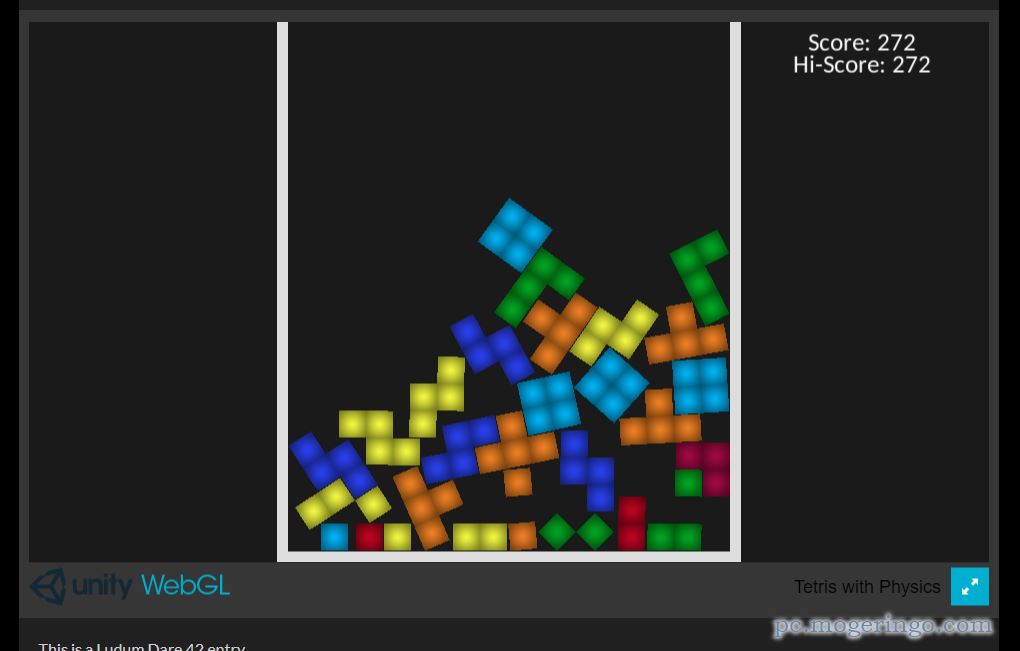 物理計算されたテトリスが遊べるWebゲーム 『Tetris with Physics』