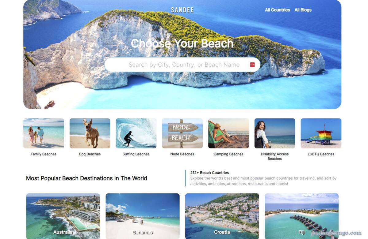 世界中のビーチを検索できる夏を楽しめるWebサービス 『Sandee』
