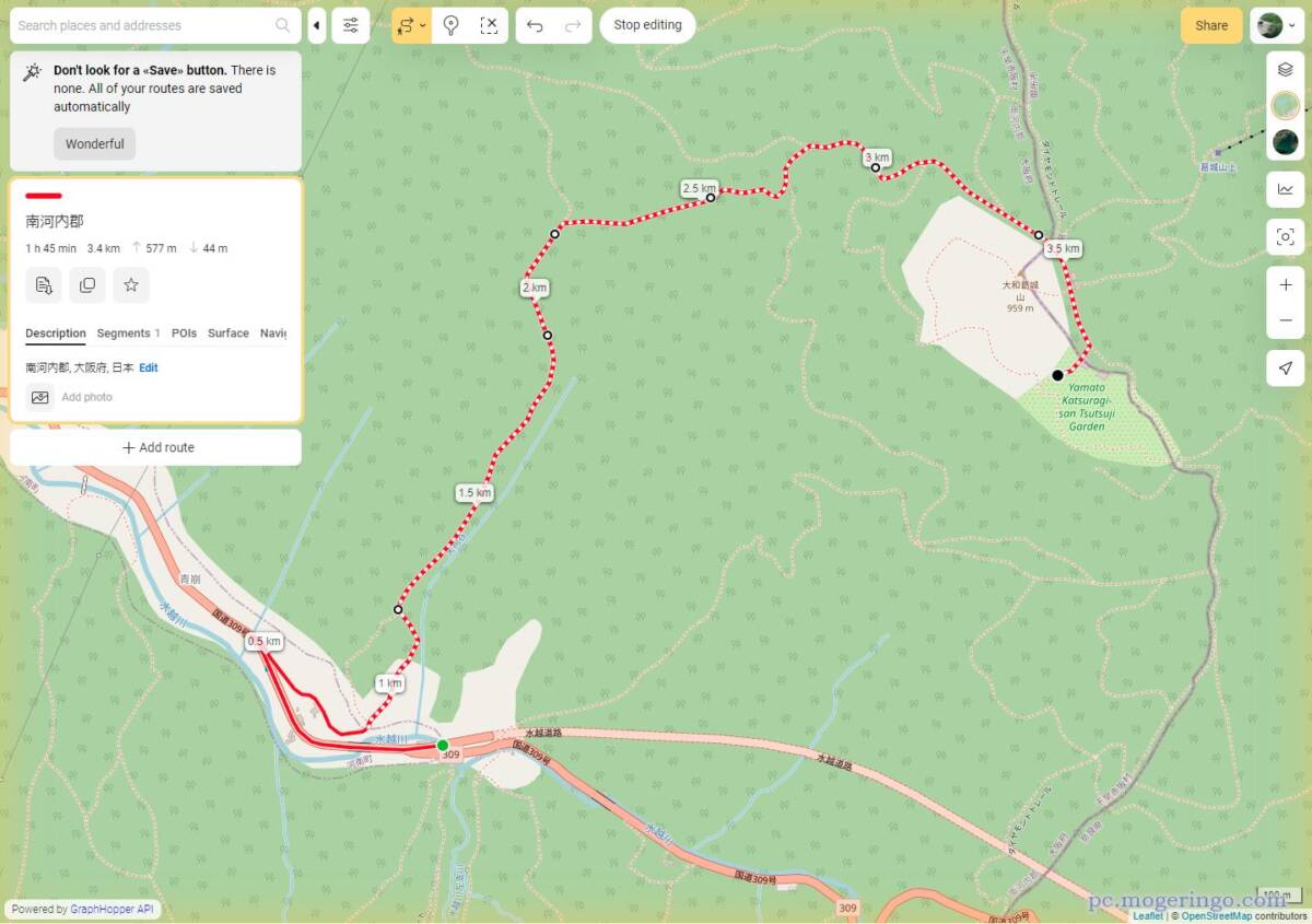 複数地点もOK!! ドライブやサイクリング、登山ルートをWeb上で自在に設定できるWebサービス 『Manymap』