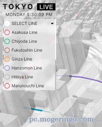 リアルタイムに東京メトロの車両位置をマッピングするWebサービス 『Tokyo Live』
