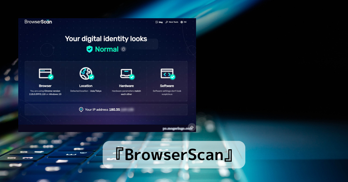 アクセスするだけでどれだけ情報が漏れるのかチェックできるWebサービス 『BrowserScan』