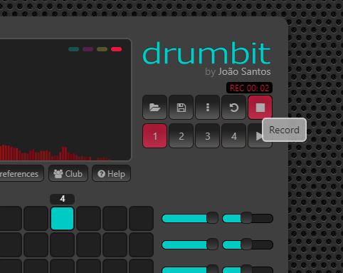 ブラウザ上で自由にドラムマシンで演奏できるWebサービス 『drumbit』
