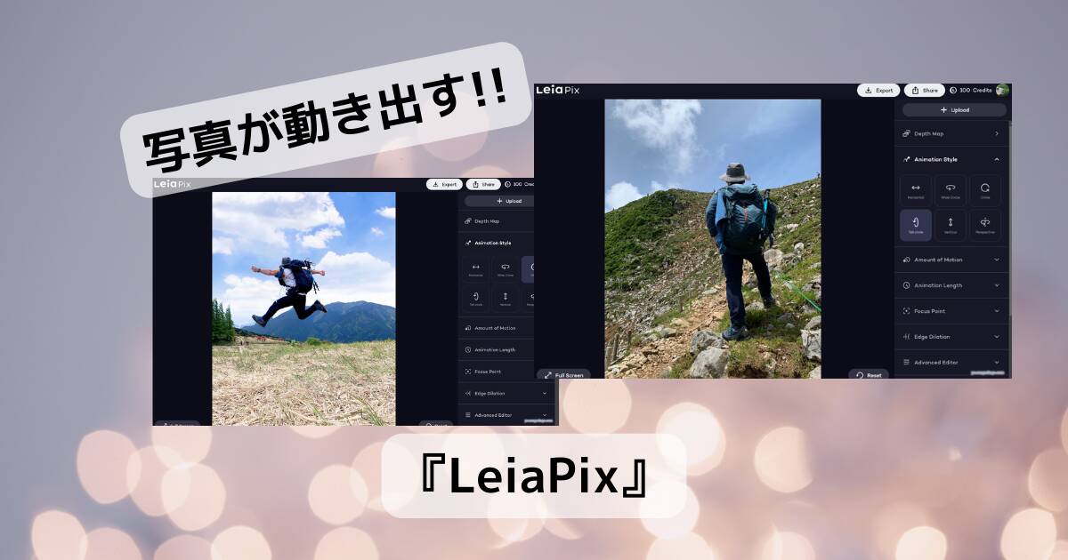 画像が動き出す!! 無料で写真が3DアニメーションになるWebサービス 『LeiaPix』
