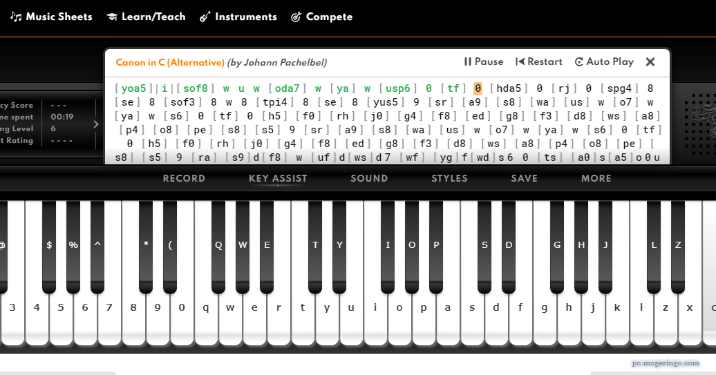 楽曲豊富!! アシスト機能付きで本格的ピアノ演奏ができるWebサービス 『Virtual Piano』