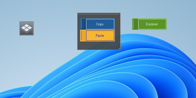 デスクトップにショートカットキーやプログラム起動ボタンを配置できるフリーソフト 『FloatingButton』