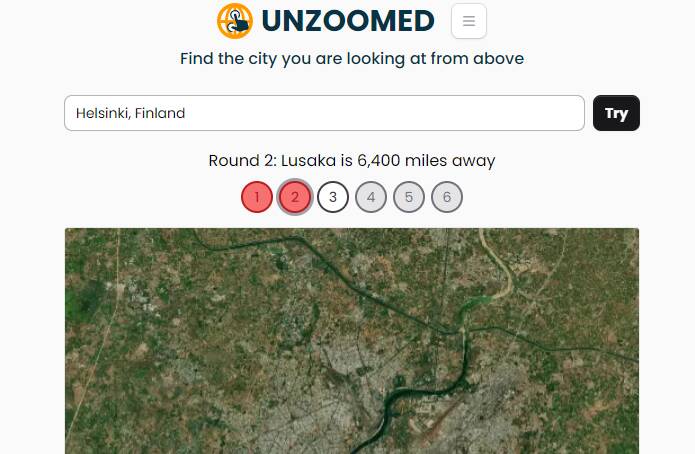 ズーム禁止!! 表示された地図がどの都市かを当てるゲーム 『Unzoomed』