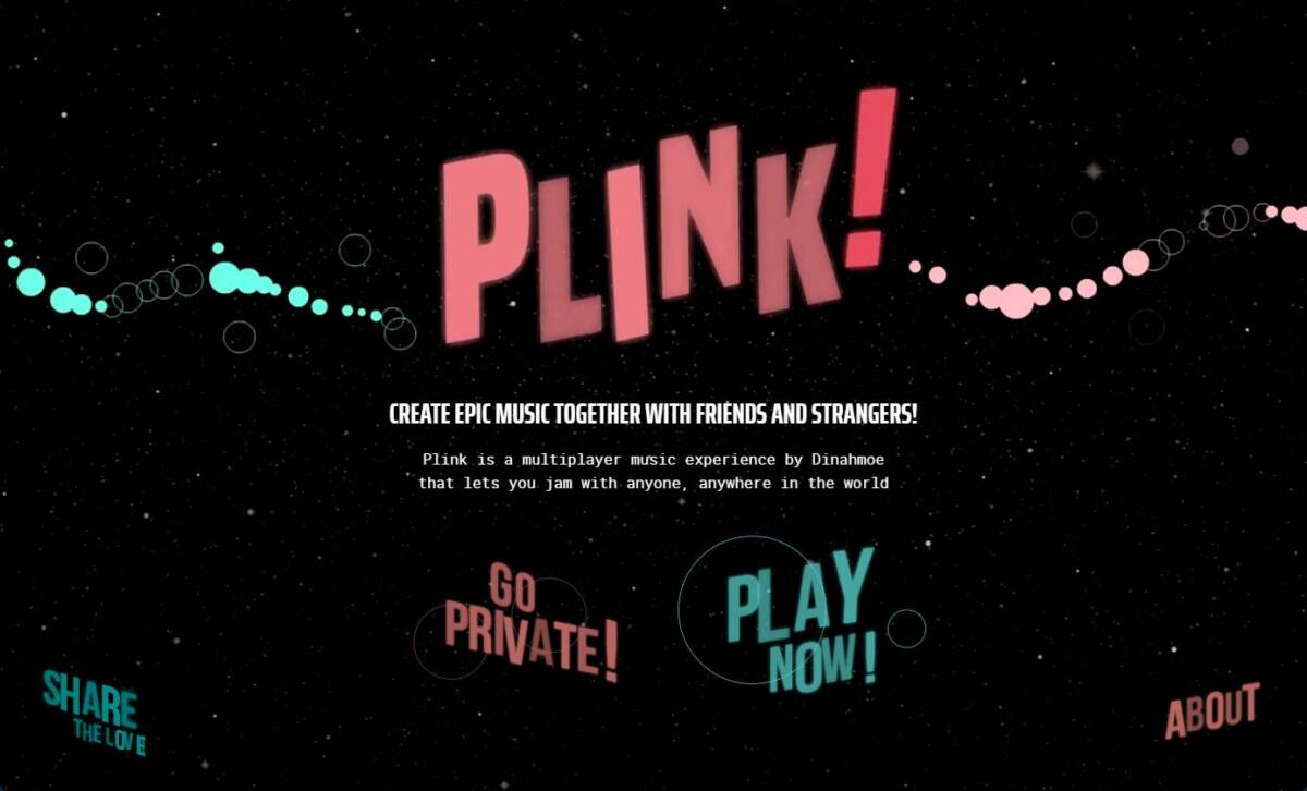 世界中の誰かと演奏できる面白いWebサービス 『PLINK!』