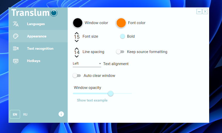 画面内の指定領域の文字をOCRでリアルタイム翻訳するソフト 『Translumo』