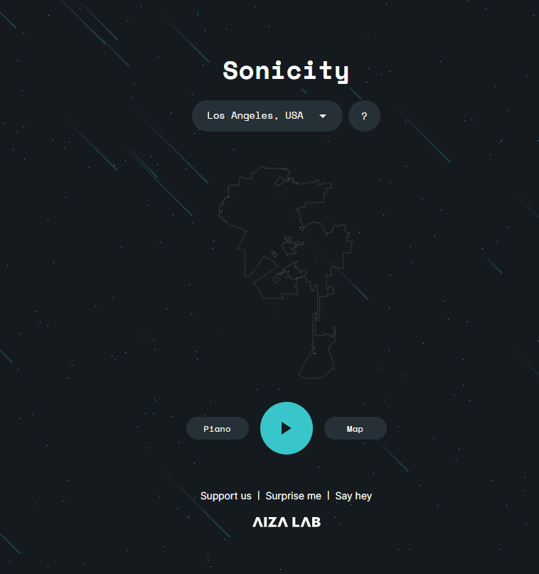 各都市の地理データから音楽を生成!? 不思議なWebサービス 『Sonicity』