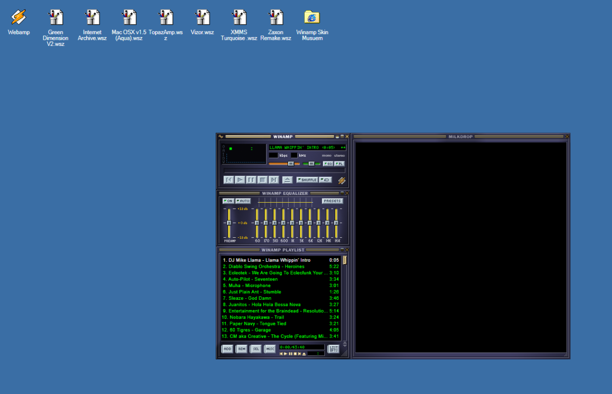 WinampをWeb上で再現した懐かしいあの画面で音楽視聴できるWebサービス　『Webamp』