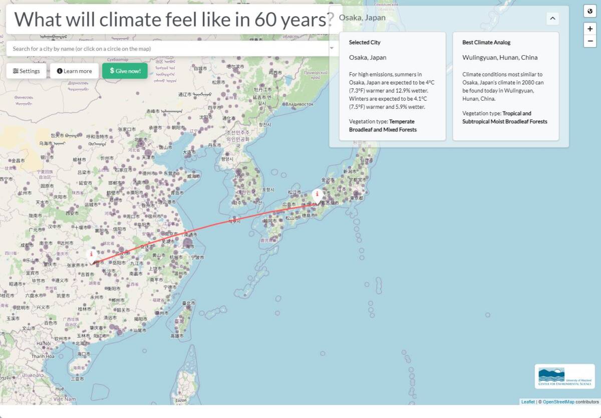 60年後の天候を予測してくれるWebサービス 『CityApp』