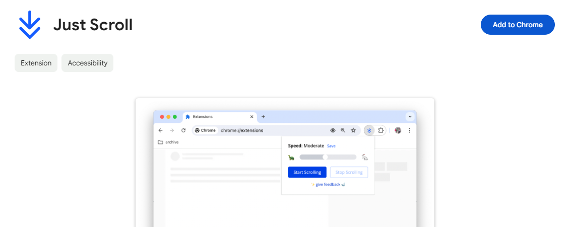 Webページを自動でスクロールしてくれるだけのChrome拡張機能 『Just Scroll』