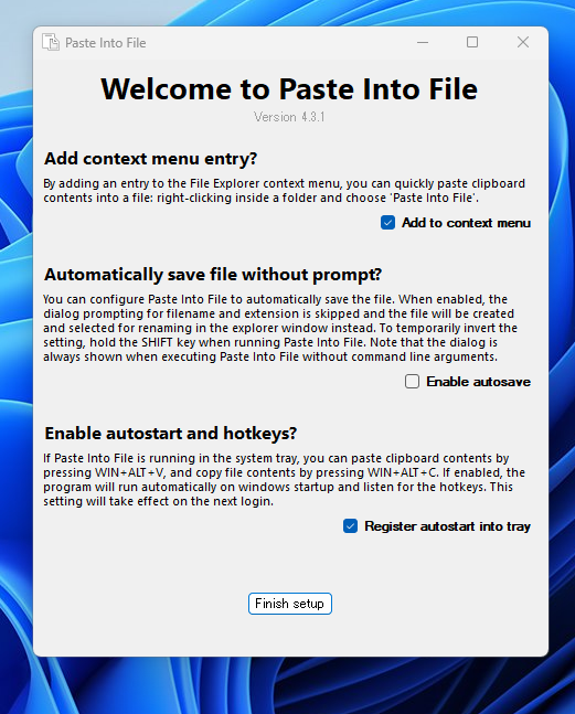 コピーした画像やテキストをファイル保存するアプリ 『Paste Into File』