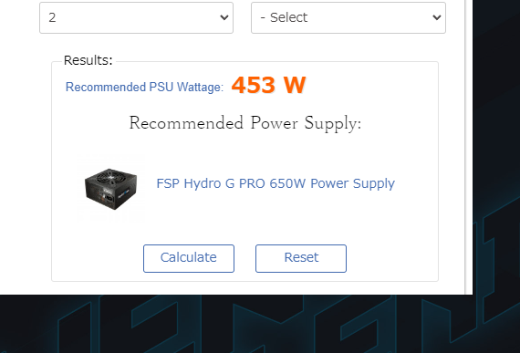 PC自作派の救世主!! パーツ構成でどの電源を買えばいいのか調べれるWebサービス 『Power Supply Calculator』