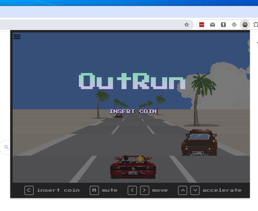 あの往年のゲームOutRunがChromeで遊べる拡張機能 『OutRun Offline Game』