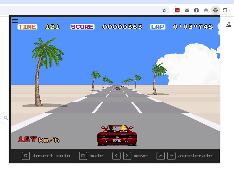 あの往年のゲームOutRunがChromeで遊べる拡張機能 『OutRun Offline Game』